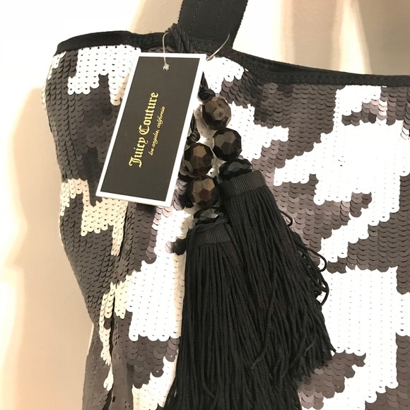 NEW WITH TAGS JUICY COUTURE BLACK & WHITE SEQUENCE - Picture 3 of 3